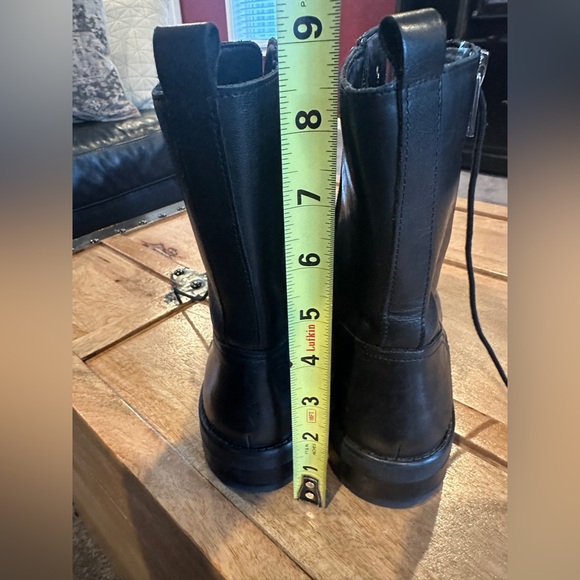 Marc Fisher Black Leather Moto Boots - Picture 4 of 11